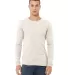 Bella + Canvas 3513 Unisex Triblend Long-Sleeve T- in Oatmeal triblend front view