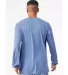 Bella + Canvas 3513 Unisex Triblend Long-Sleeve T- in Blue triblend back view