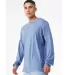 Bella + Canvas 3513 Unisex Triblend Long-Sleeve T- in Blue triblend side view