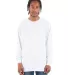 Shaka Wear SHALS Adult 6 oz Active Long-Sleeve T-S in White front view
