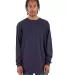 Shaka Wear SHALS Adult 6 oz Active Long-Sleeve T-S in Navy front view