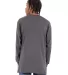 Shaka Wear SHALS Adult 6 oz Active Long-Sleeve T-S in Charcoal gry hth back view