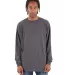 Shaka Wear SHALS Adult 6 oz Active Long-Sleeve T-S in Charcoal gry hth front view
