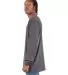 Shaka Wear SHALS Adult 6 oz Active Long-Sleeve T-S in Charcoal gry hth side view