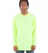 Shaka Wear SHALS Adult 6 oz Active Long-Sleeve T-S in Safety green front view