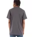 Shaka Wear SHASS Adult 6 oz., Active Short-Sleeve  in Charcoal gry hth back view