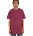 Shaka Wear SHASS Adult 6 oz., Active Short-Sleeve  in Burgundy front view