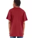 Shaka Wear SHASS Adult 6 oz., Active Short-Sleeve  in Cardinal back view