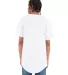 Shaka Wear SHCLT Adult 6 oz., Curved Hem Long T-Sh in White back view