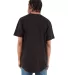 Shaka Wear SHCLT Adult 6 oz., Curved Hem Long T-Sh in Black back view