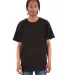 Shaka Wear SHCLT Adult 6 oz., Curved Hem Long T-Sh in Black front view
