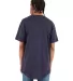 Shaka Wear SHCLT Adult 6 oz., Curved Hem Long T-Sh in Navy back view