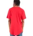 Shaka Wear SHCLT Adult 6 oz., Curved Hem Long T-Sh in Red back view