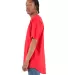 Shaka Wear SHCLT Adult 6 oz., Curved Hem Long T-Sh in Red side view