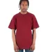 Shaka Wear SHMHSS Adult 7.5 oz Max Heavyweight T-S in Cardinal front view