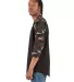Shaka Wear SHRAGCM Adult 6 oz., 3/4-Sleeve Camo Ra in Black/ camo grn side view