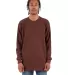 Shaka Wear SHTHRM Adult 8.9 oz., Thermal T-Shirt in Brown front view