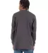 Shaka Wear SHTHRM Adult 8.9 oz., Thermal T-Shirt in Charcoal gry hth back view