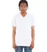 Shaka Wear SHVEE Adult 6.2 oz., V-Neck T-Shirt in White front view