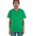 Shaka Wear SHVEE Adult 6.2 oz., V-Neck T-Shirt in Kelly green front view