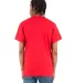 Shaka Wear SHVEE Adult 6.2 oz., V-Neck T-Shirt in Red back view