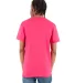 Shaka Wear SHVEE Adult 6.2 oz., V-Neck T-Shirt in Hot pink back view
