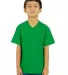 Shaka Wear SHVEEY Youth 5.9 oz., V-Neck T-Shirt in Kelly green front view