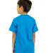 Shaka Wear SHVEEY Youth 5.9 oz., V-Neck T-Shirt in Turquoise back view