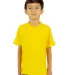 Shaka Wear SHVEEY Youth 5.9 oz., V-Neck T-Shirt in Yellow front view