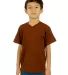 Shaka Wear SHVEEY Youth 5.9 oz., V-Neck T-Shirt in Brown front view
