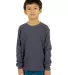 Shaka Wear SHTHRMY Youth 8.9 oz., Thermal T-Shirt in Heather grey front view