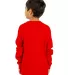 Shaka Wear SHTHRMY Youth 8.9 oz., Thermal T-Shirt in Red back view