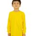 Shaka Wear SHTHRMY Youth 8.9 oz., Thermal T-Shirt in Yellow front view