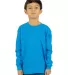 Shaka Wear SHTHRMY Youth 8.9 oz., Thermal T-Shirt in Turquoise front view