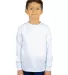 Shaka Wear SHLSY Youth 5.9 oz., Active Long-Sleeve in White front view