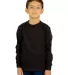 Shaka Wear SHLSY Youth 5.9 oz., Active Long-Sleeve in Black front view