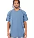 Shaka Wear SHGD Garment-Dyed Crewneck T-Shirt in Washed denim front view