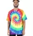 Shaka Wear SHTDSS Heavyweight Tie-Dye T-Shirt in Classic rainbow front view