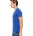 Bella + Canvas 3005 Unisex Jersey Short-Sleeve V-N in True royal side view