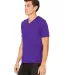 Bella + Canvas 3005 Unisex Jersey Short-Sleeve V-N in Team purple side view