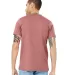 Bella + Canvas 3005 Unisex Jersey Short-Sleeve V-N in Mauve back view