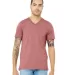 Bella + Canvas 3005 Unisex Jersey Short-Sleeve V-N in Mauve front view