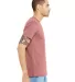 Bella + Canvas 3005 Unisex Jersey Short-Sleeve V-N in Mauve side view
