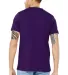 Bella + Canvas 3005 Unisex Jersey Short-Sleeve V-N in Team purple back view