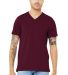 Bella + Canvas 3005 Unisex Jersey Short-Sleeve V-N in Maroon