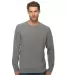 Lane Seven Apparel LS13004 Unisex French Terry Cre HEATHER GRAPHITE front view