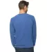 Lane Seven Apparel LS13004 Unisex French Terry Cre HEATHER ROYAL back view