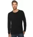 Lane Seven Apparel LS13004 Unisex French Terry Cre BLACK front view