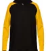 Badger Sportswear 2235 Breakout Youth Hooded T-Shi Black/ Gold front view