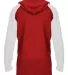 Badger Sportswear 2235 Breakout Youth Hooded T-Shi Red/ White back view
